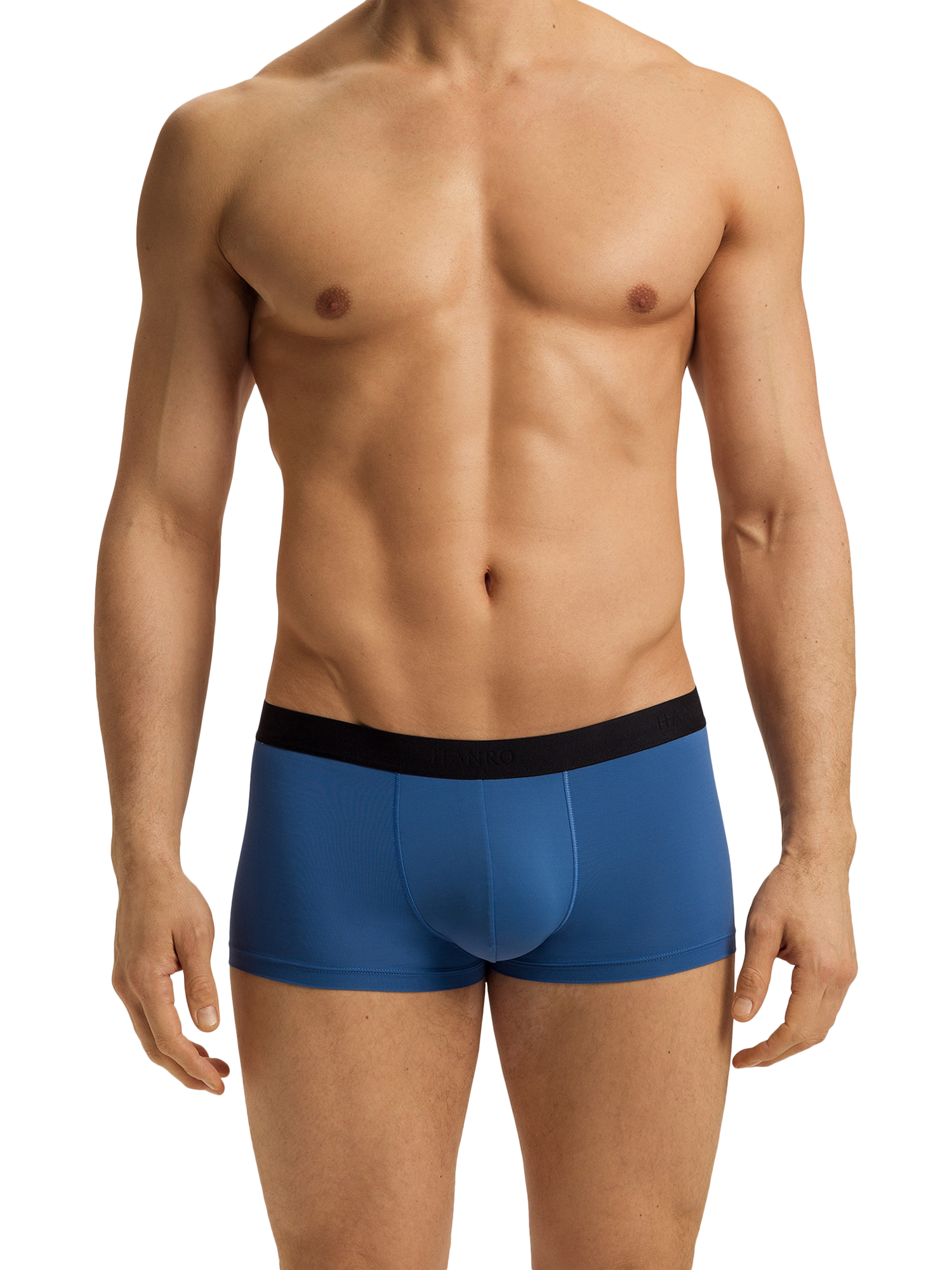 Product image 1 of 6, which shows Hanro Micro Touch Shortleg Pants, Dutch Blue, S