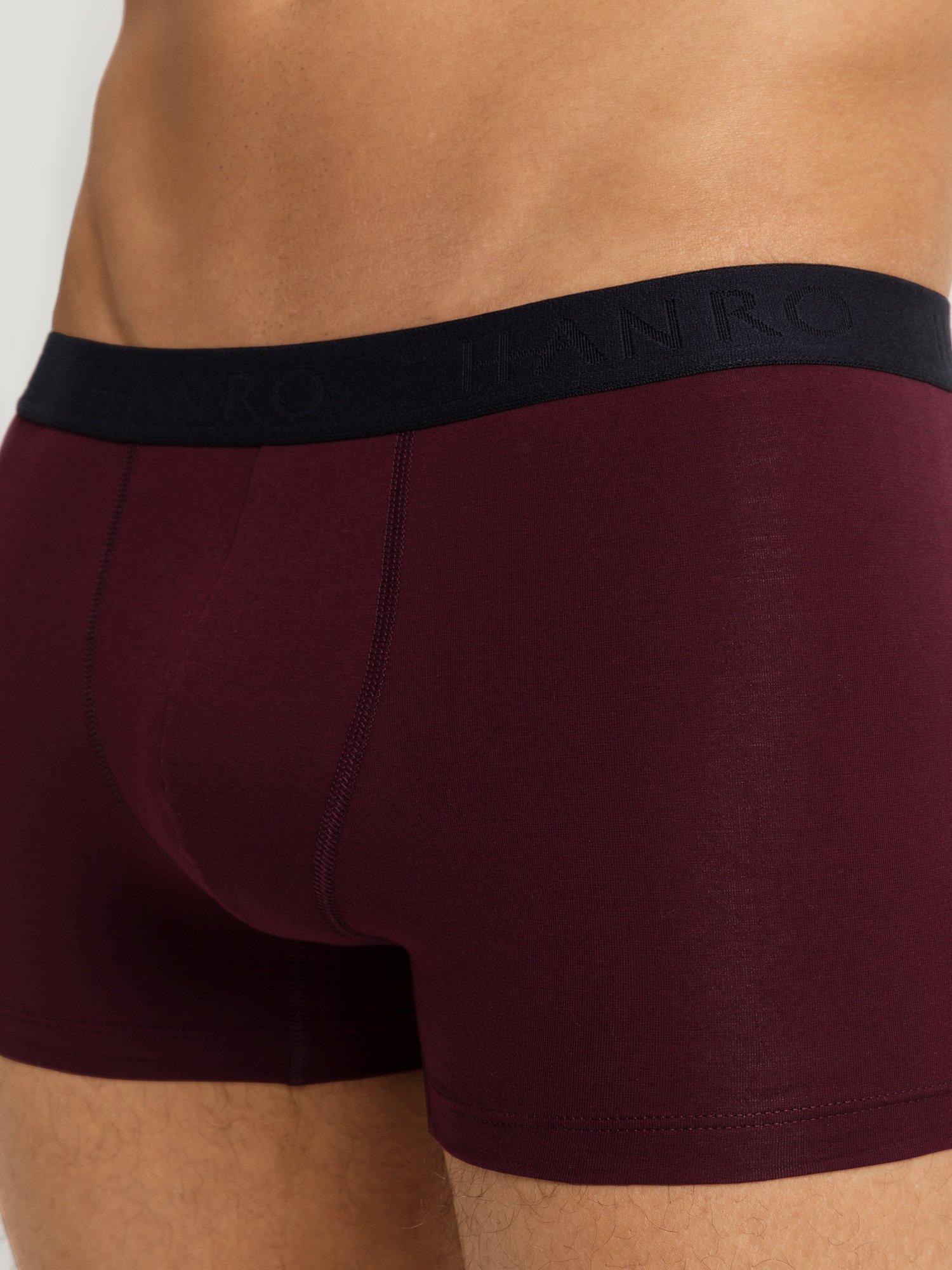 Product image 11 of 11, which shows Hanro Stretch Cotton Essentials Pants, Pack of 2, Barolo/Blue, S