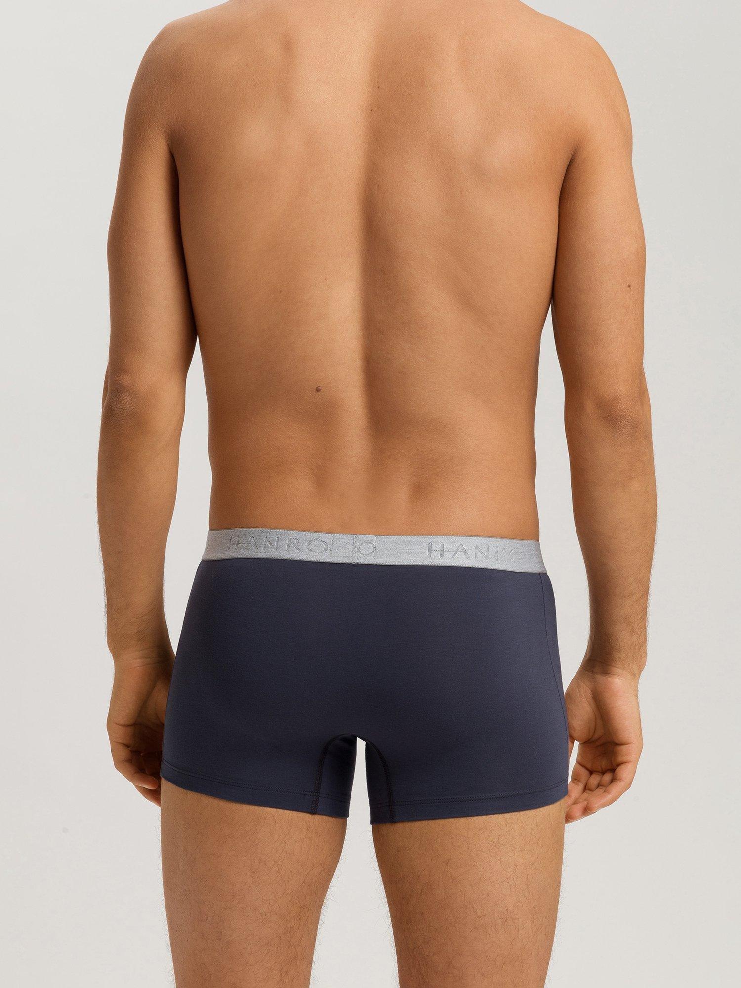 Product image 7 of 11, which shows Hanro Stretch Cotton Essentials Pants, Pack of 2, Barolo/Blue, S