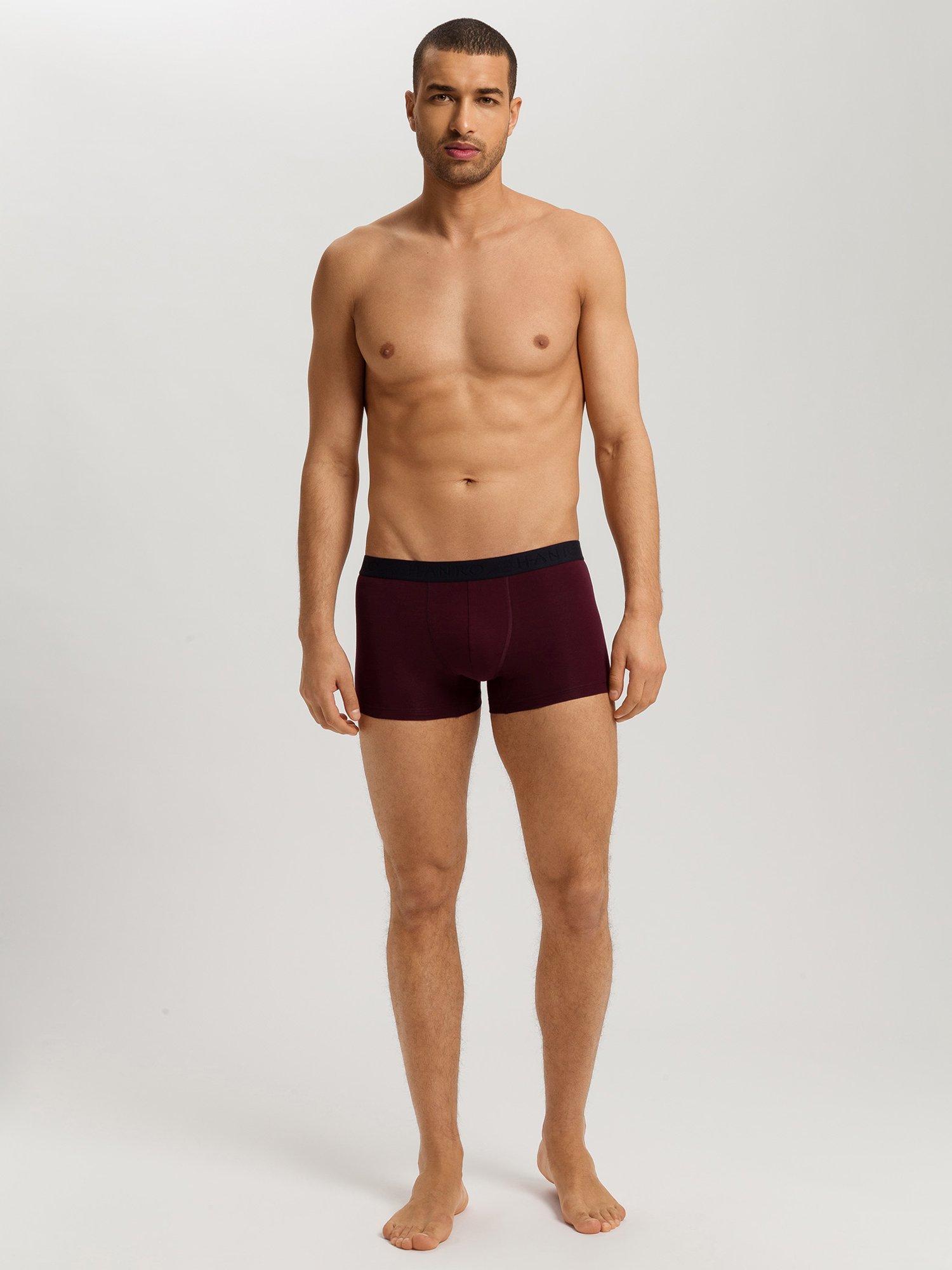 Product image 9 of 11, which shows Hanro Stretch Cotton Essentials Pants, Pack of 2, Barolo/Blue, S