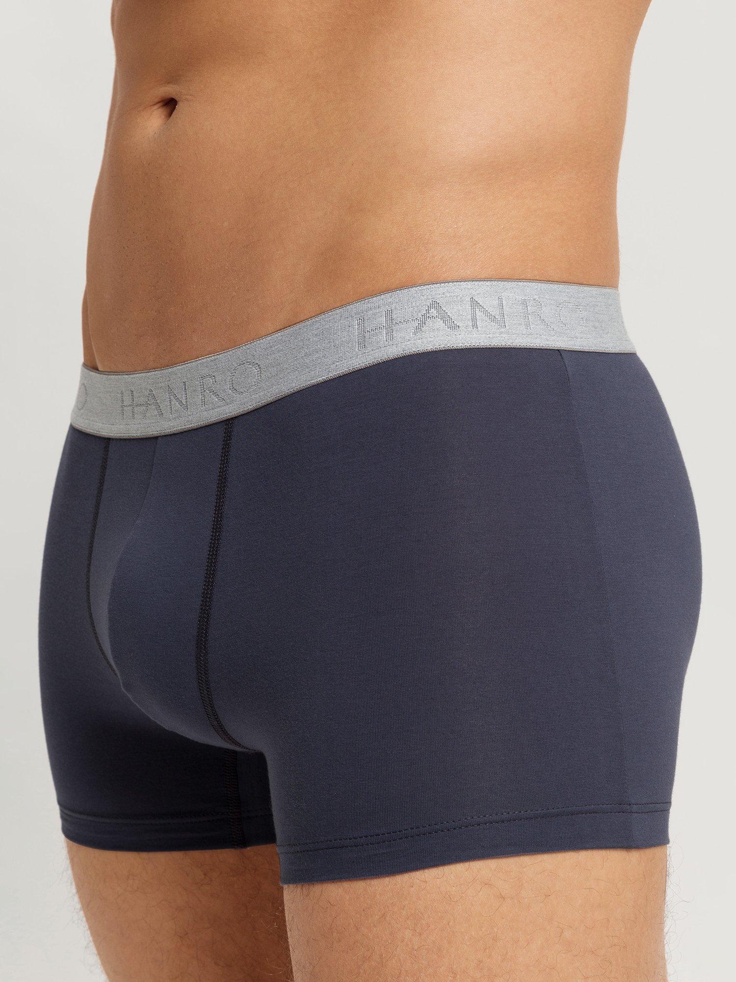 Product image 10 of 11, which shows Hanro Stretch Cotton Essentials Pants, Pack of 2, Barolo/Blue, S