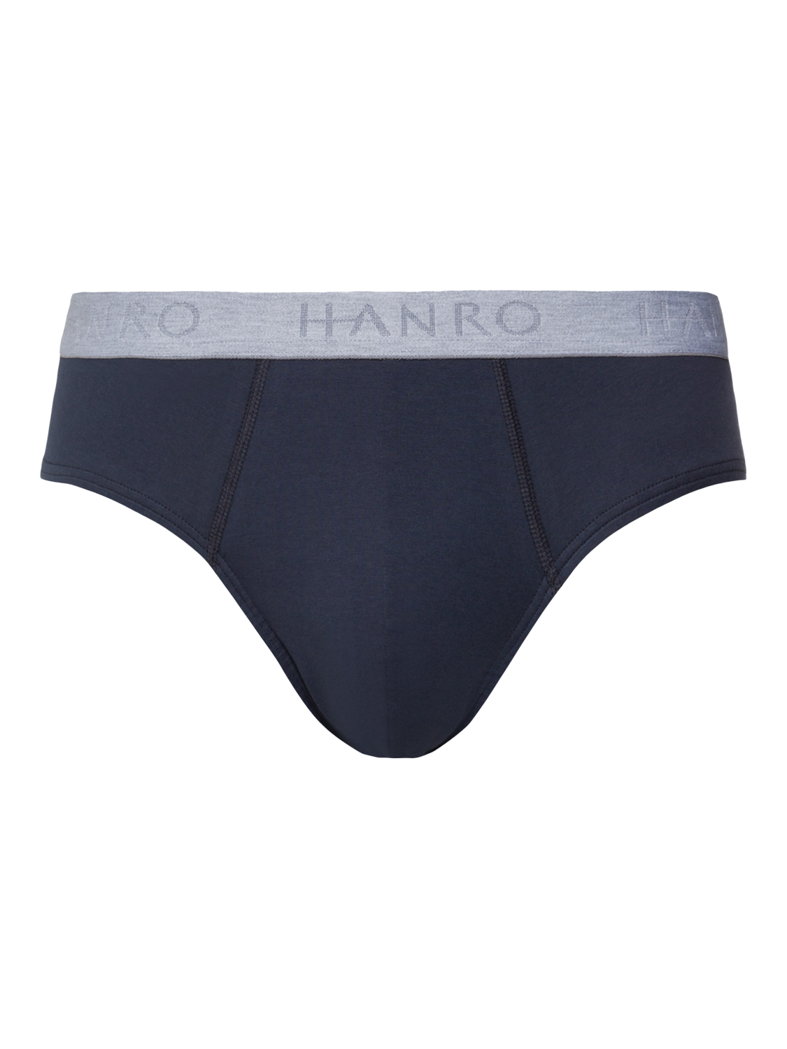 Product image 5 of 11, which shows Hanro Stretch Cotton Essentials Briefs, Pack of 2, Barolo/Blue, S
