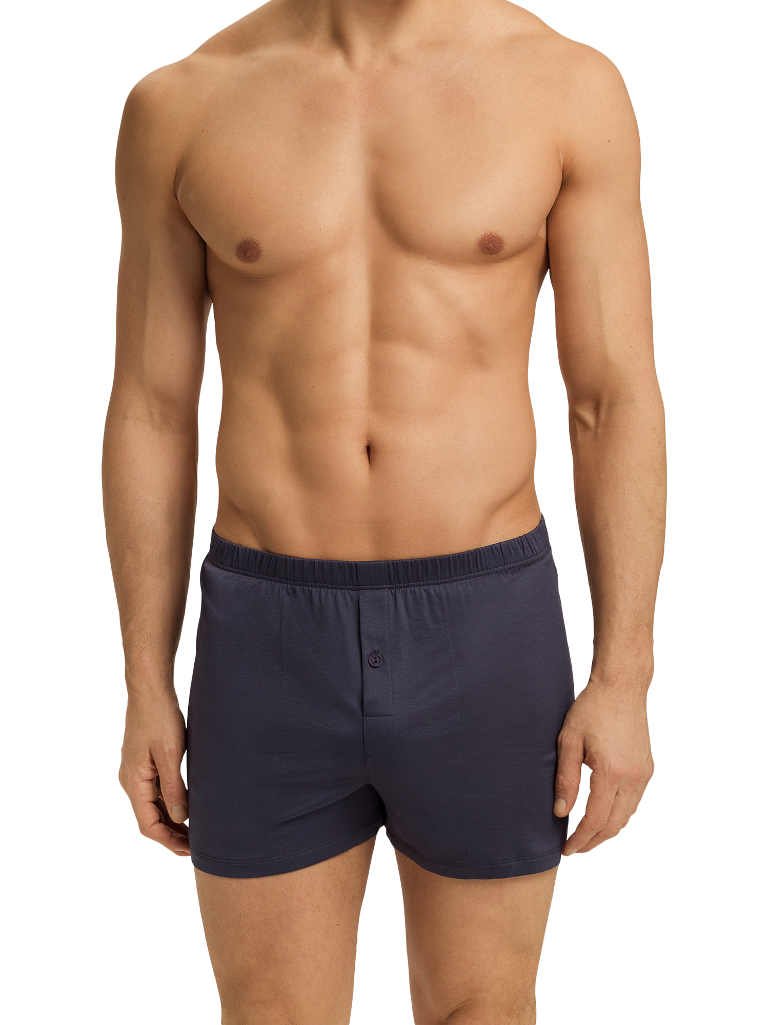 Product image 1 of 6, which shows Hanro Cotton Sporty Boxers, Ombre Blue, S