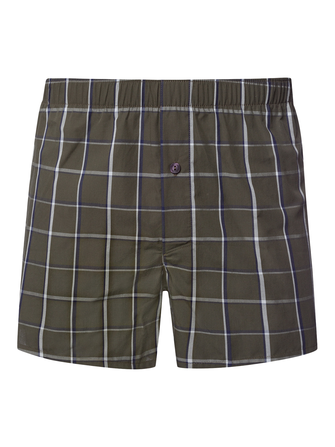 Product image 4 of 6, which shows Hanro Cotton Fancy Woven Boxers, Urban Check, S