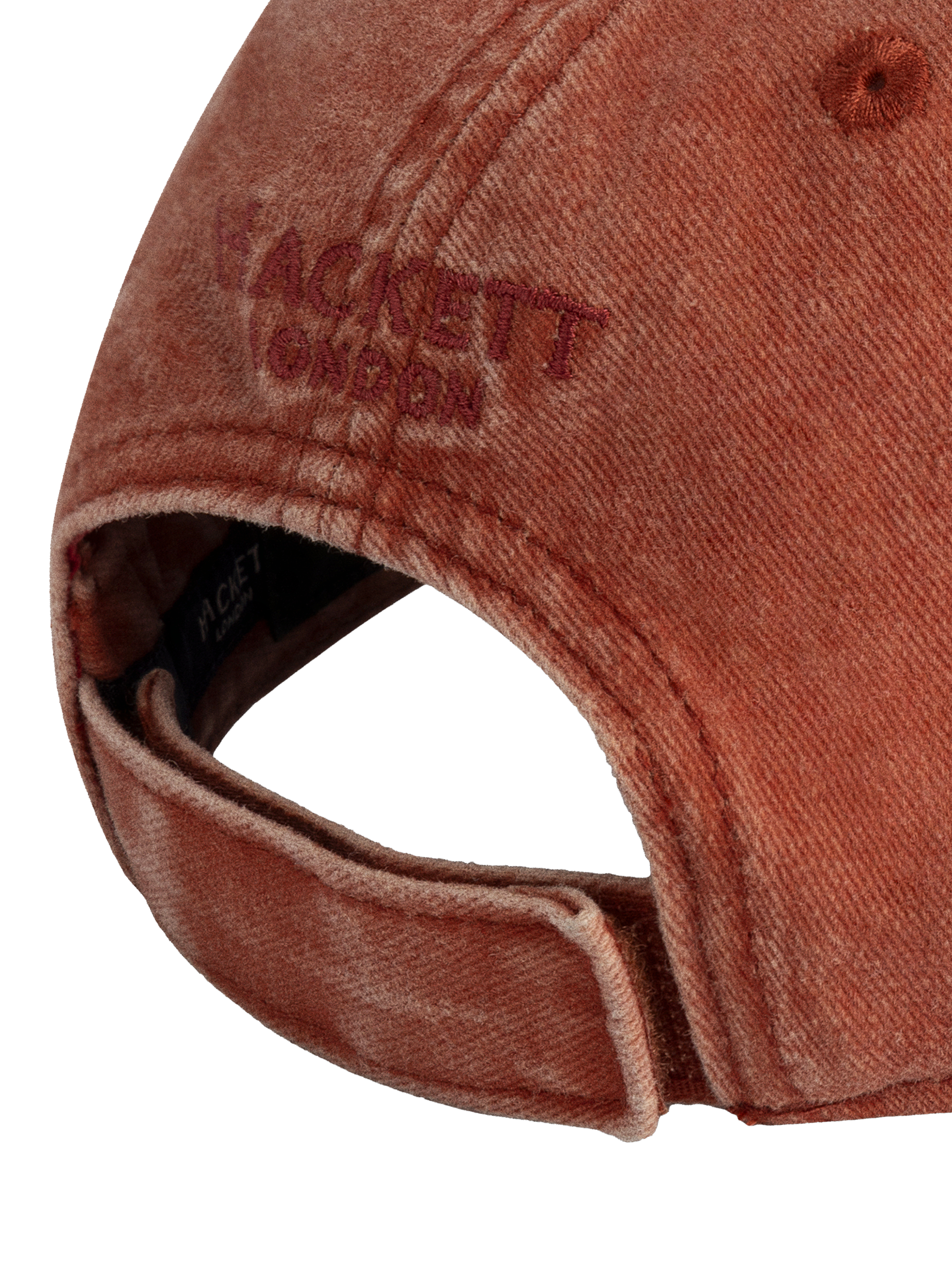 Product image 4 of 4, which shows Hackett London Heritage Cotton Baseball Cap, Cranberry Pink, One Size