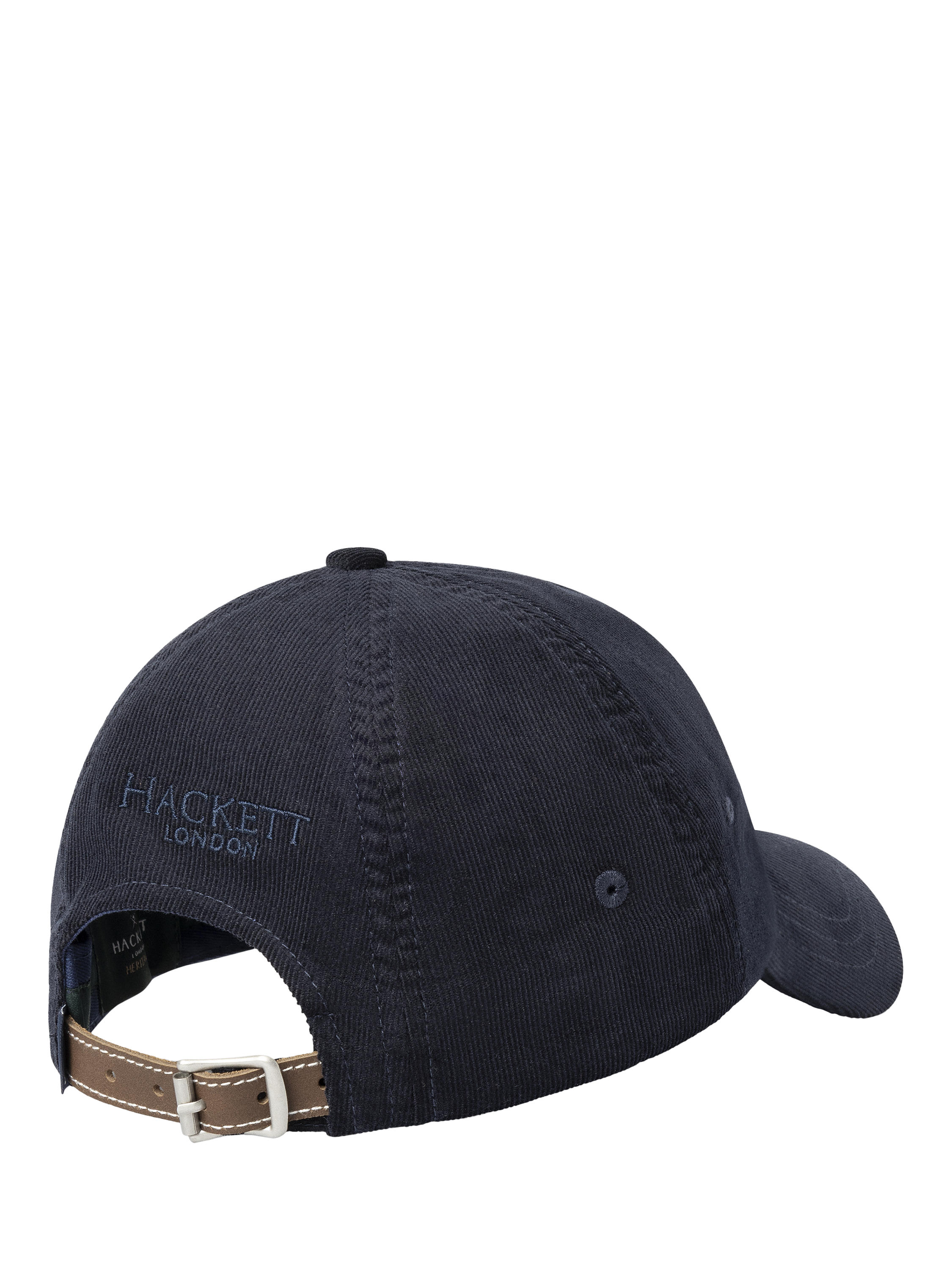 Product image 2 of 4, which shows Hackett London Corduroy Heritage Baseball Cap, Ink Blue, One Size