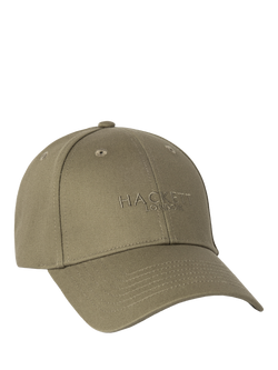 Hackett London Logo Cotton Baseball Cap, Cargo Green