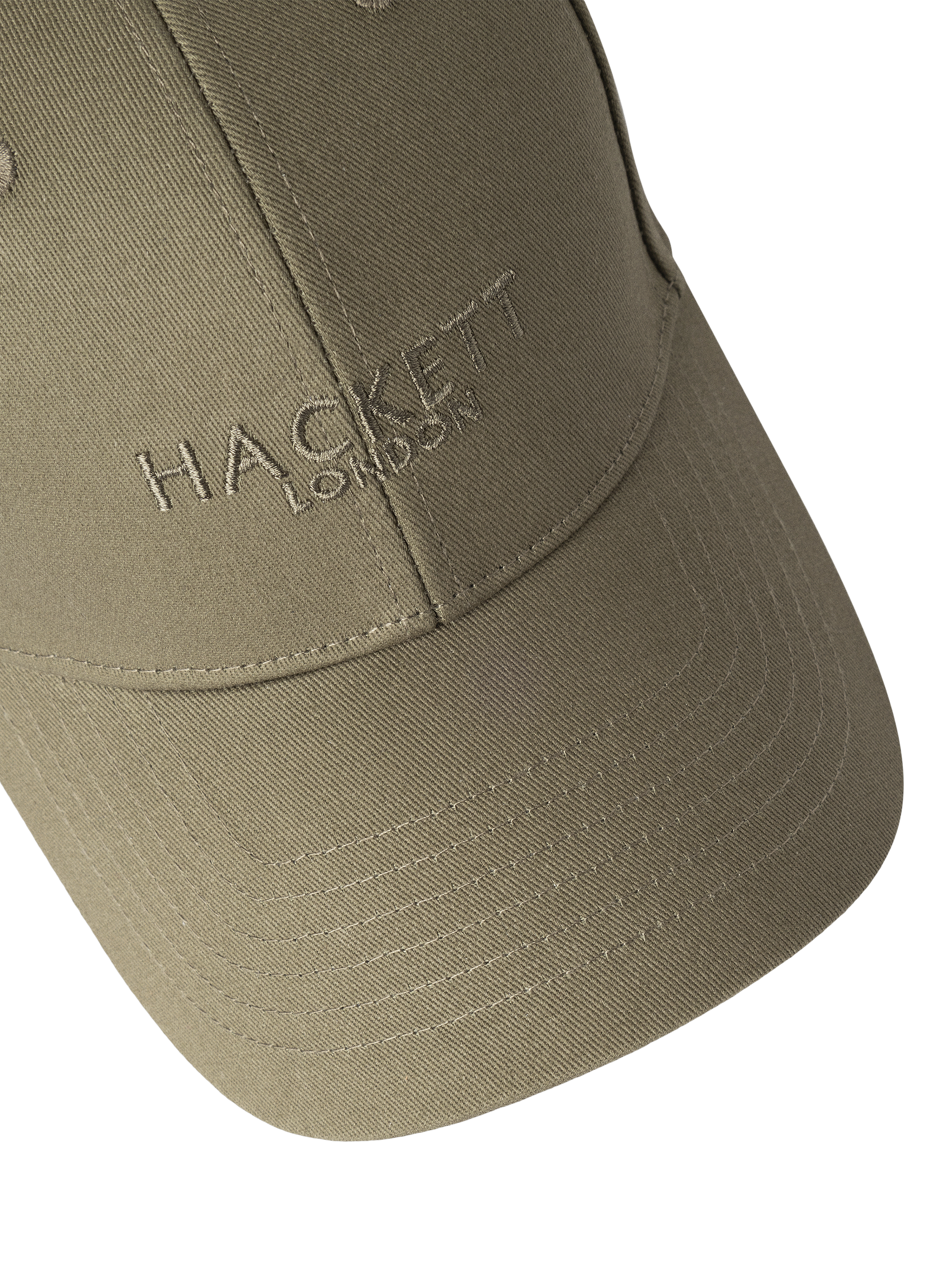 Product image 3 of 4, which shows Hackett London Logo Cotton Baseball Cap, Cargo Green, One Size