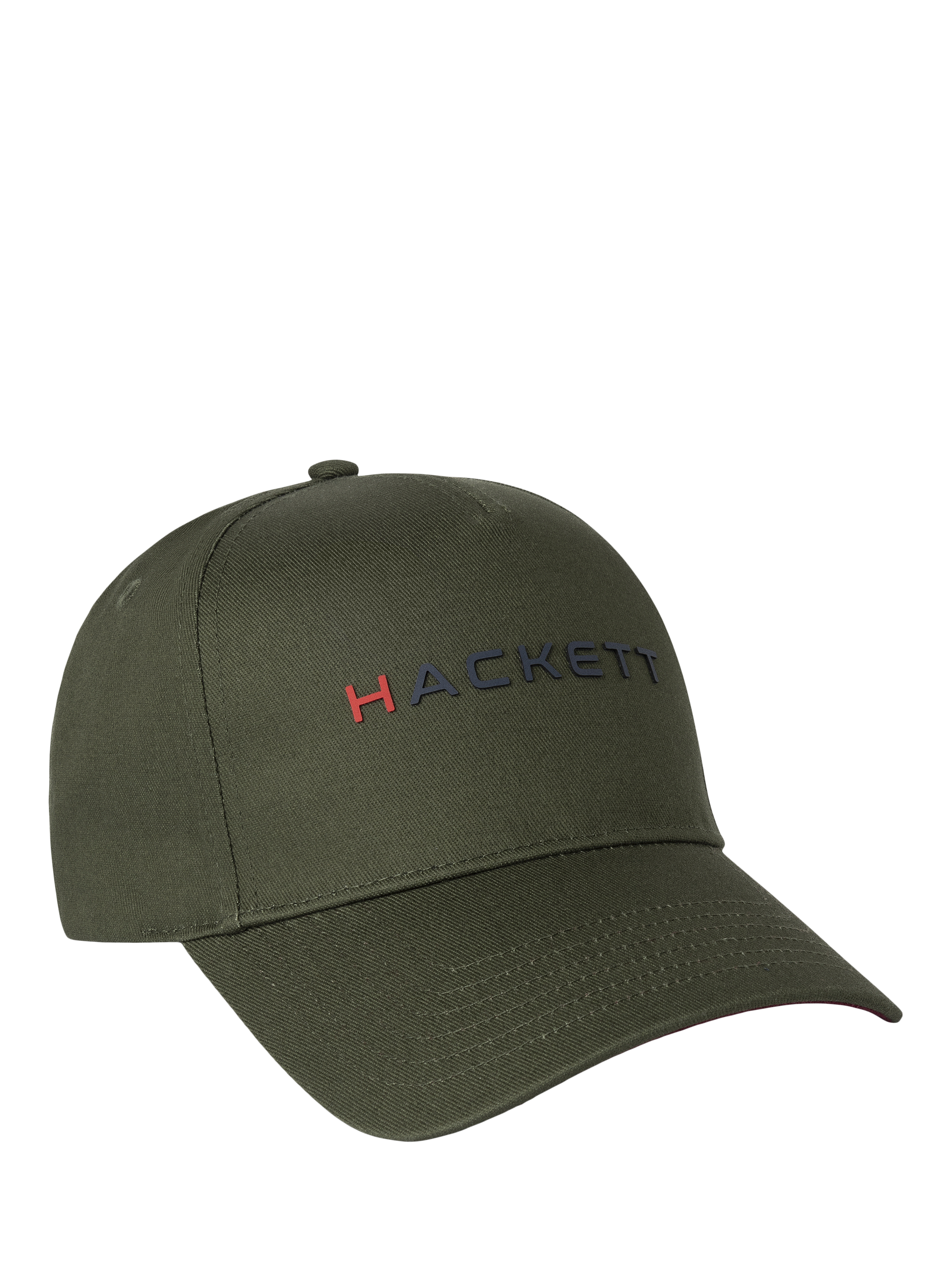 Product image 1 of 4, which shows Hackett London Sport Cotton Baseball Cap, Harvard Khaki Green, One Size