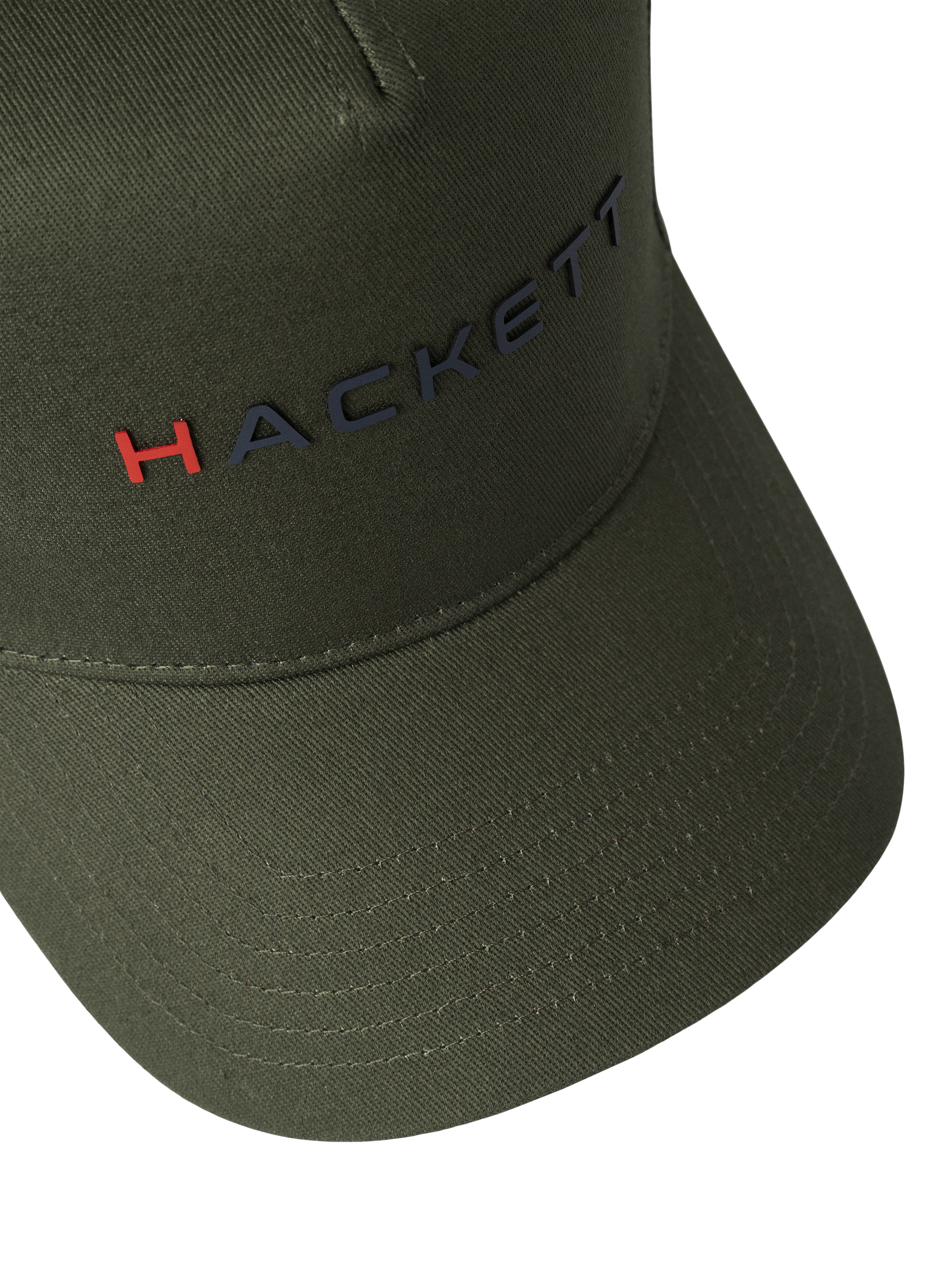 Product image 3 of 4, which shows Hackett London Sport Cotton Baseball Cap, Harvard Khaki Green, One Size