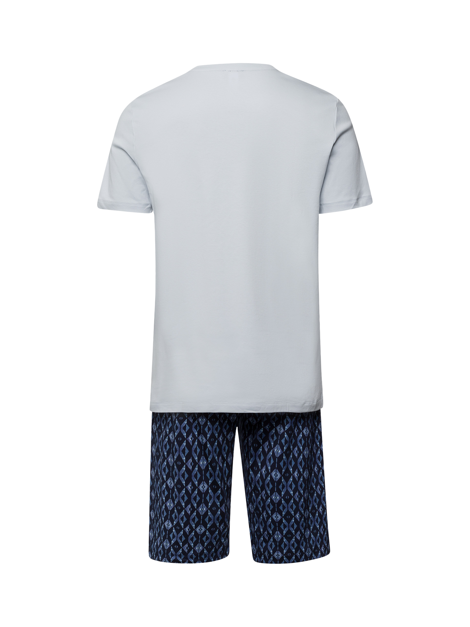 Product image 5 of 6, which shows Hanro Cotton Night & Day Short Pyjama Set, Blue Diamonds, S