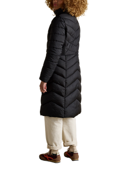 Joules Longline Quilted Coat, Black - view 2, Black