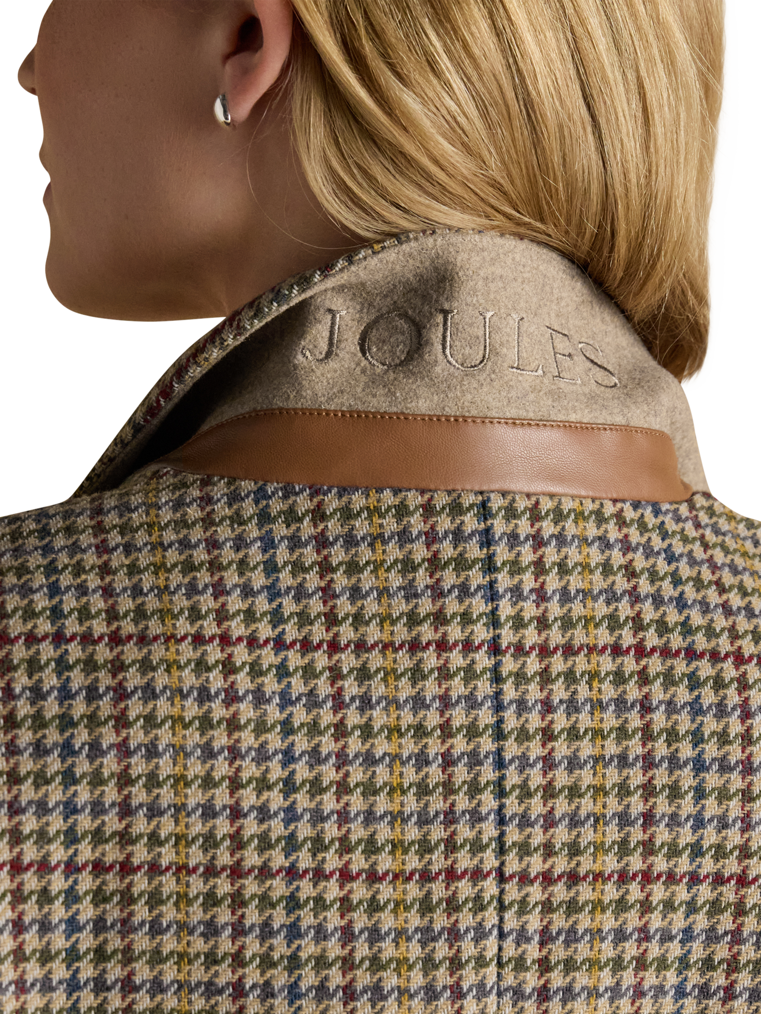 Product image 4 of 10, which shows Joules Elton Tweed Blazer, Brown, 6
