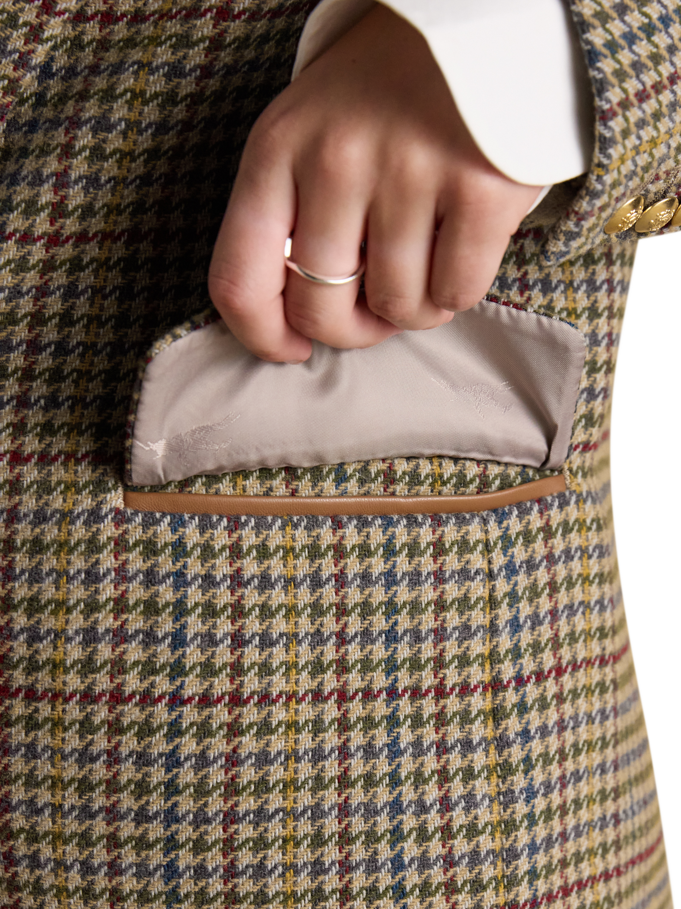 Product image 5 of 10, which shows Joules Elton Tweed Blazer, Brown, 6