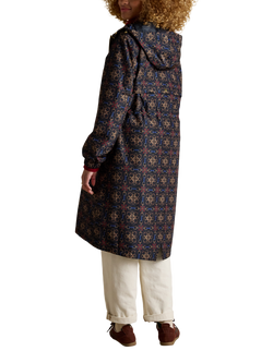 Joules Holkham Horse Tack Waterproof Packable Raincoat, Navy/Multi - view 2, Navy/Multi