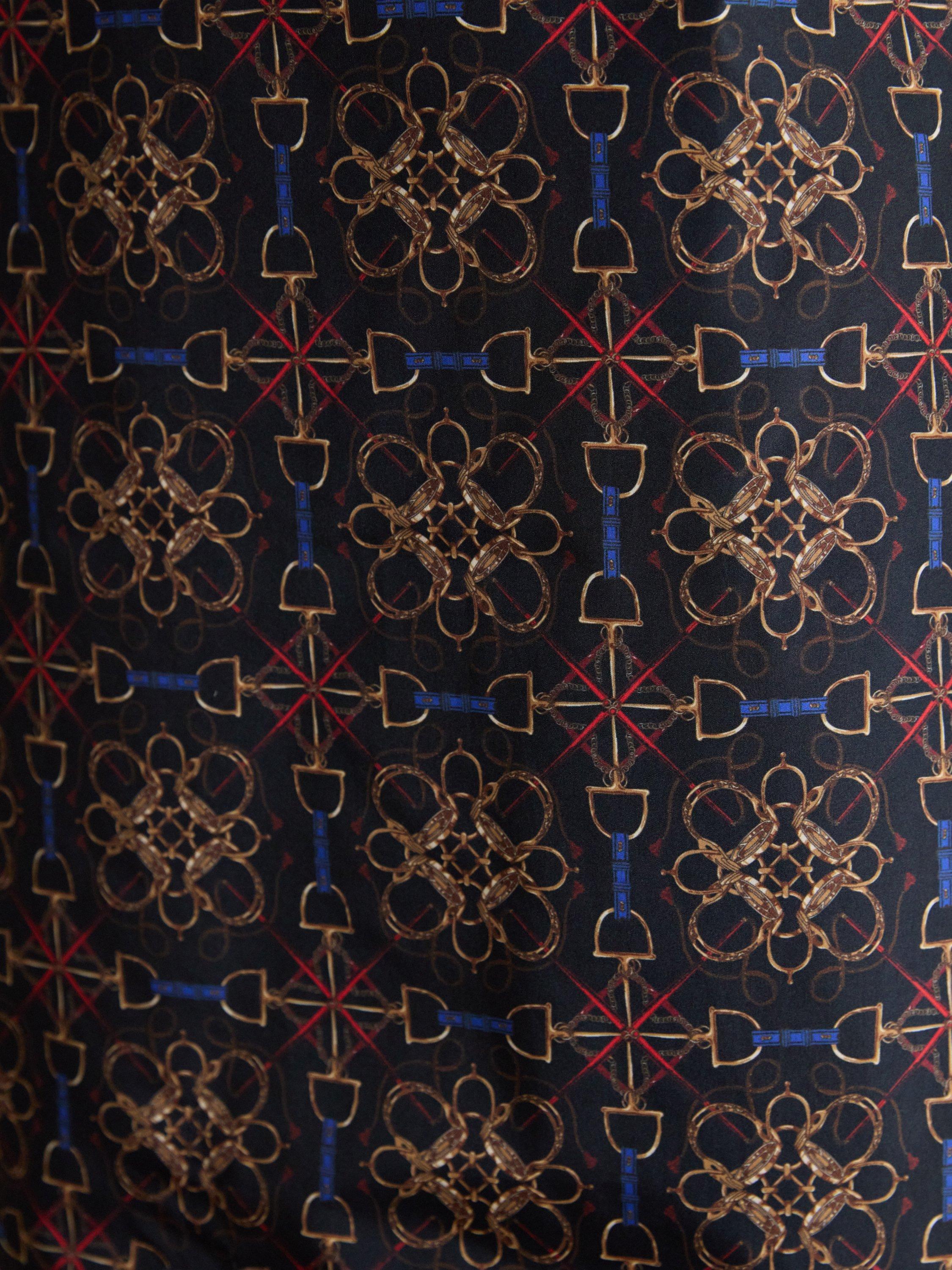 Product image 6 of 9, which shows Joules Holkham Horse Tack Waterproof Packable Raincoat, Navy/Multi, 6