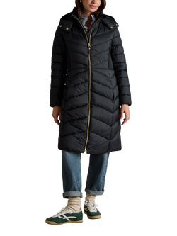 Joules Longline Quilted Coat, Navy, Navy