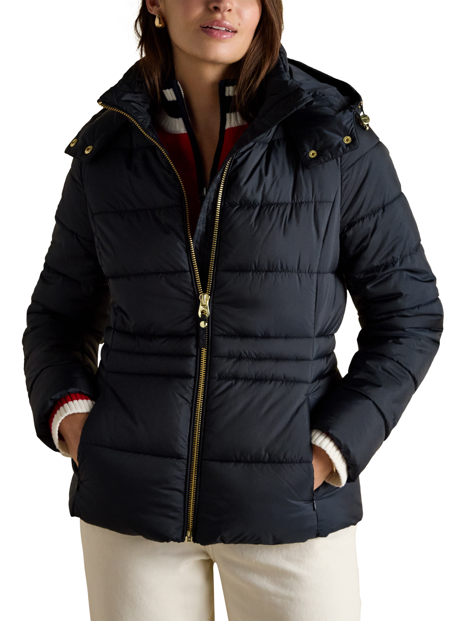 Product image 1 of 9, which shows Joules Padded Coat, Navy, 6