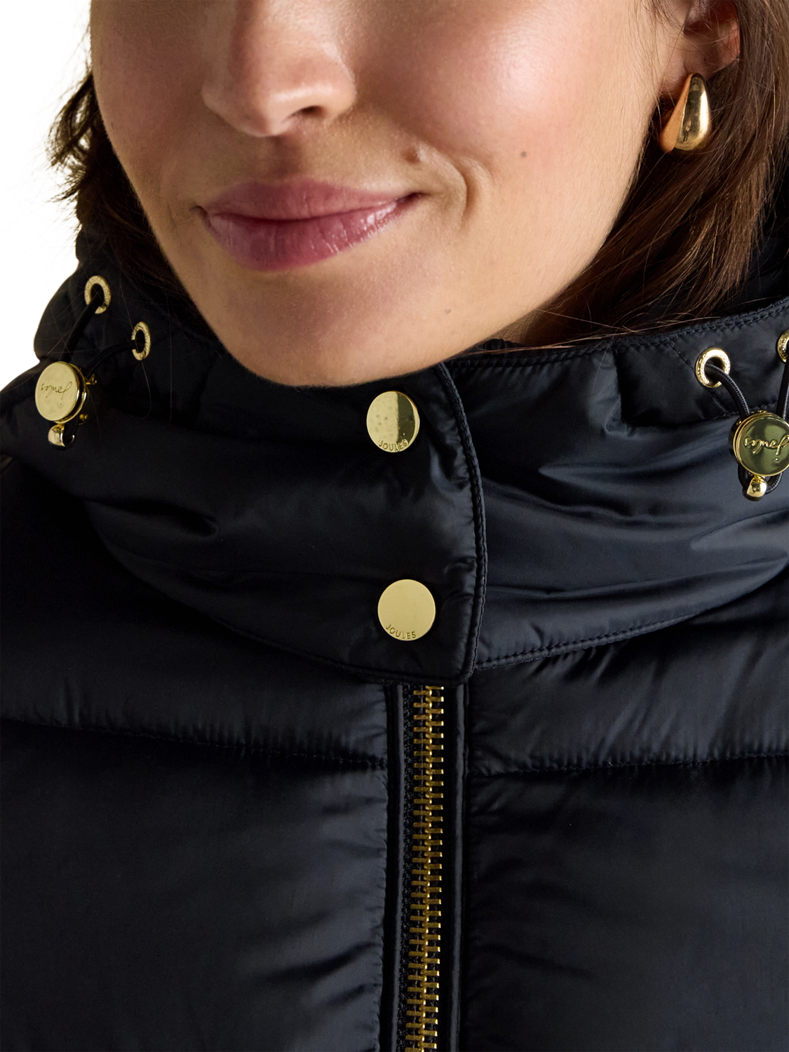 Product image 6 of 9, which shows Joules Padded Coat, Navy, 6