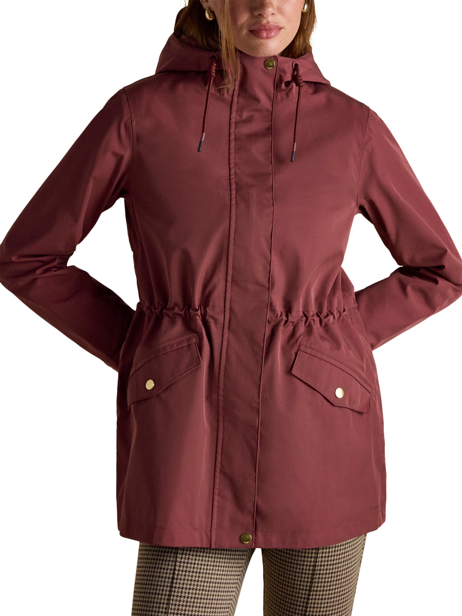 Product image 1 of 10, which shows Joules Portwell Waterproof Raincoat, Red, 6