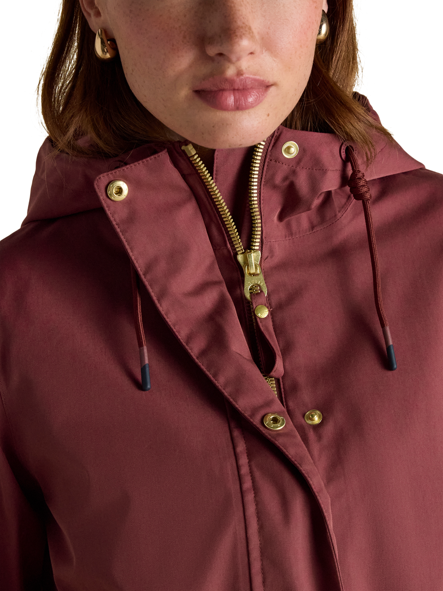 Product image 3 of 10, which shows Joules Portwell Waterproof Raincoat, Red, 6