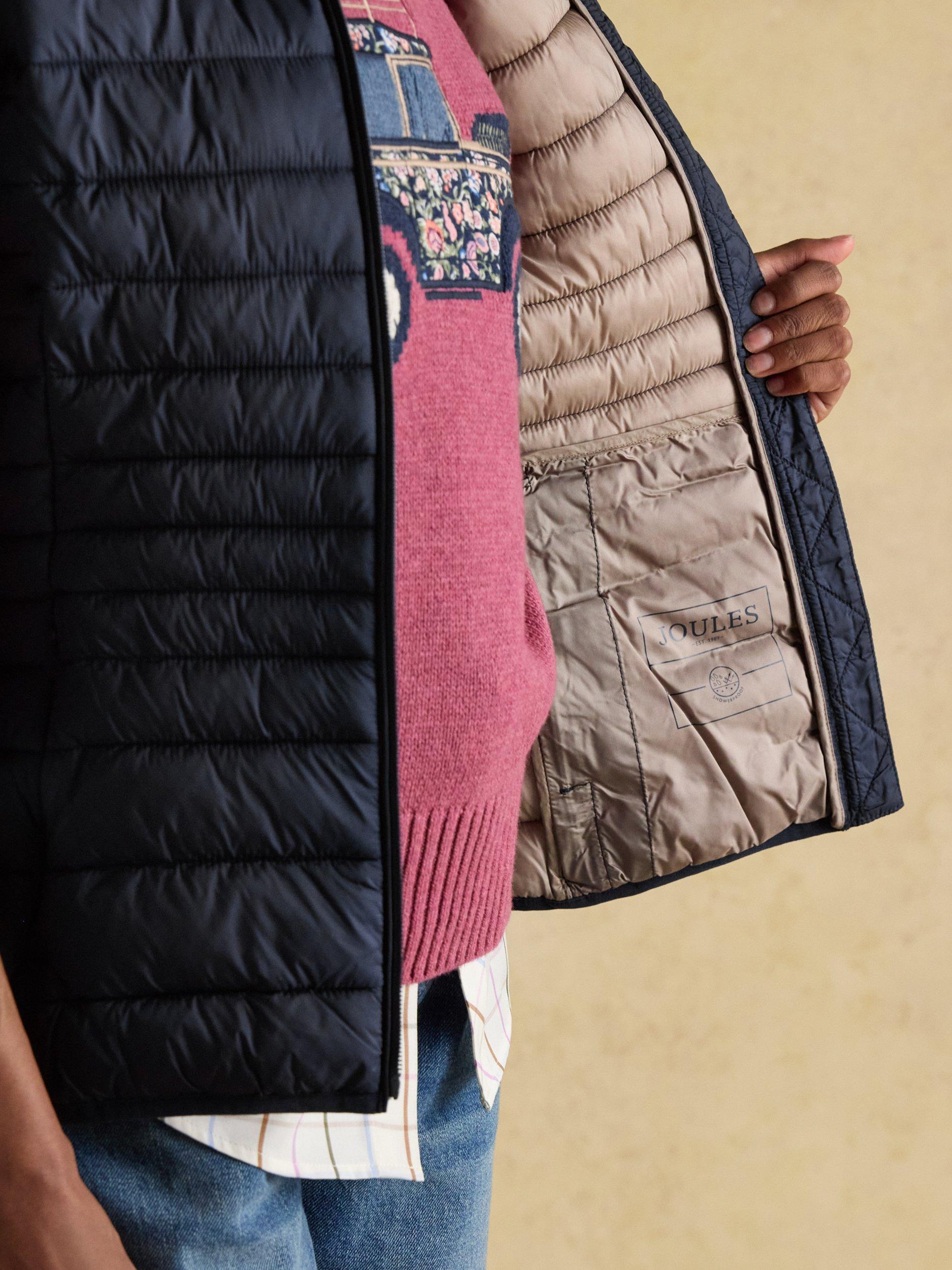 Product image 7 of 8, which shows Joules Showerproof Gilet, Navy, 6