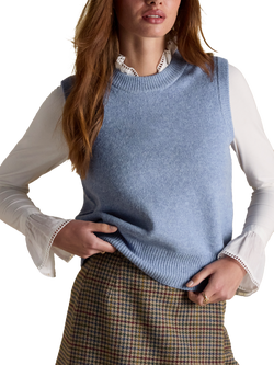 Joules Holly Knitted Vest Top, Blue, Blue