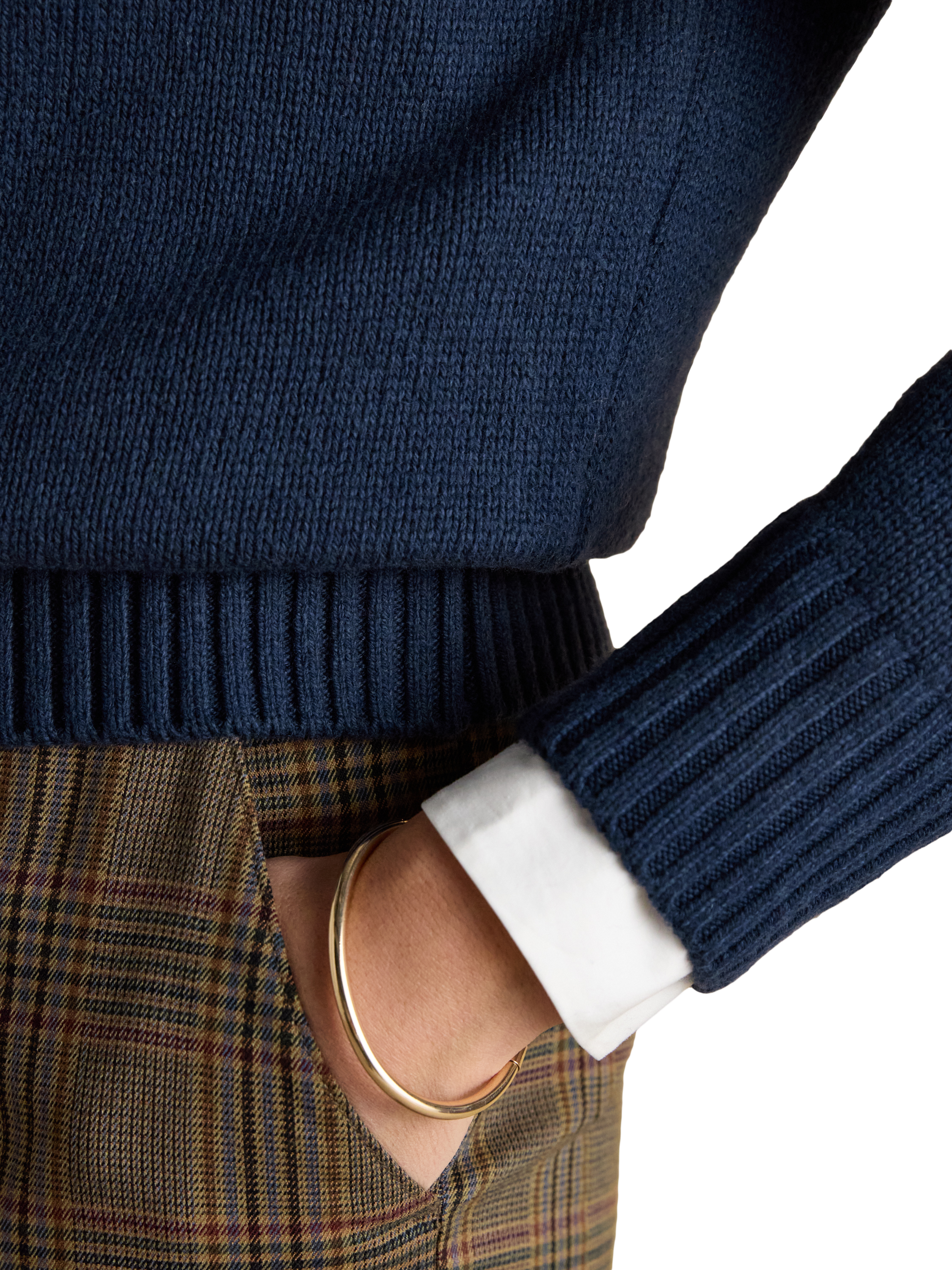 Product image 3 of 7, which shows Joules Knitted Dog Jumper, Navy, M