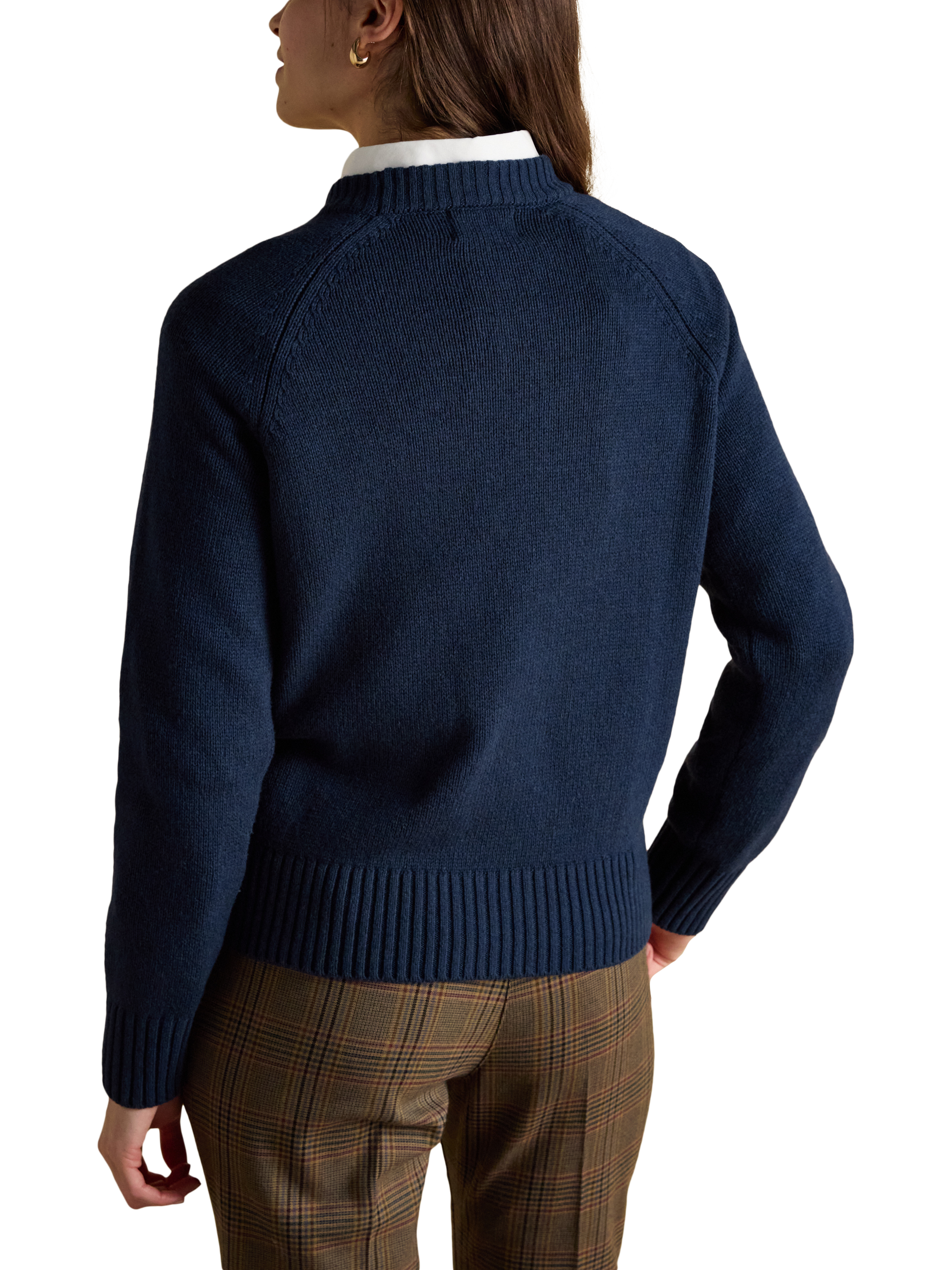 Product image 6 of 7, which shows Joules Knitted Dog Jumper, Navy, M