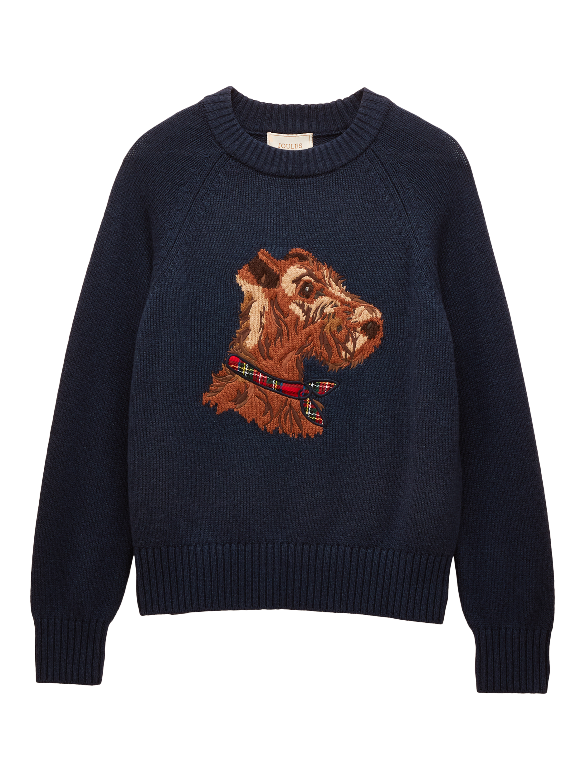 Product image 7 of 7, which shows Joules Knitted Dog Jumper, Navy, M