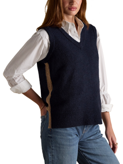 Joules Knitted Holly Vest, Navy, Navy