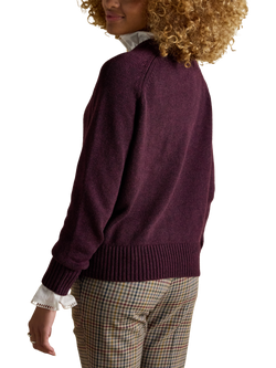 Joules Jonty Fox Intarsia Jumper, Red - view 2, Red