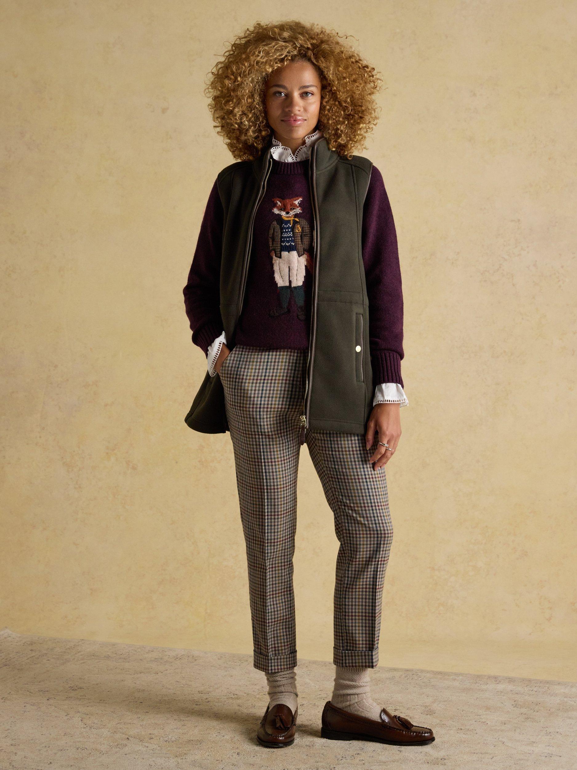 Product image 7 of 9, which shows Joules Jonty Fox Intarsia Jumper, Red, S