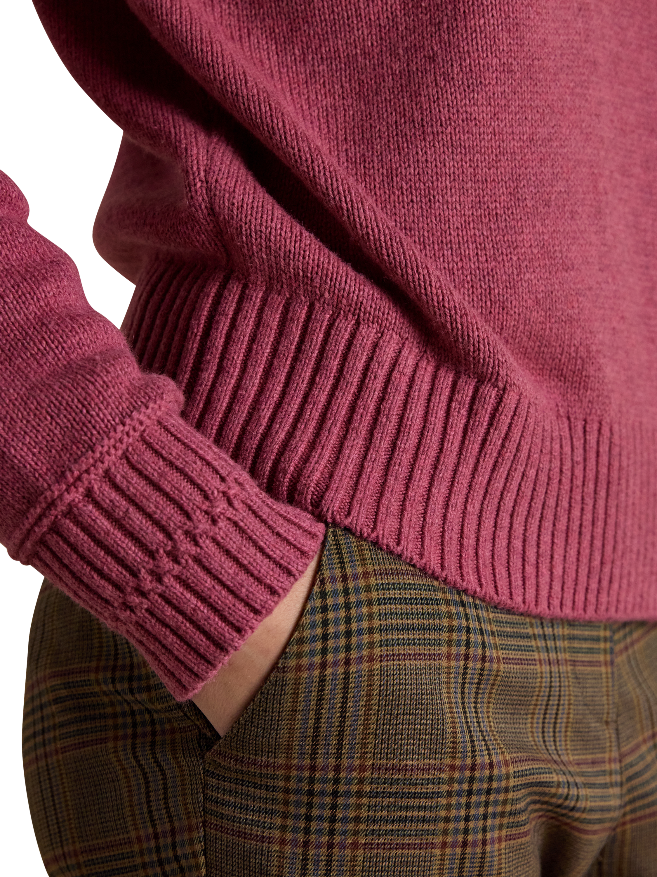 Product image 2 of 7, which shows Joules Jeep Crew Neck Jumper, Pink, XS