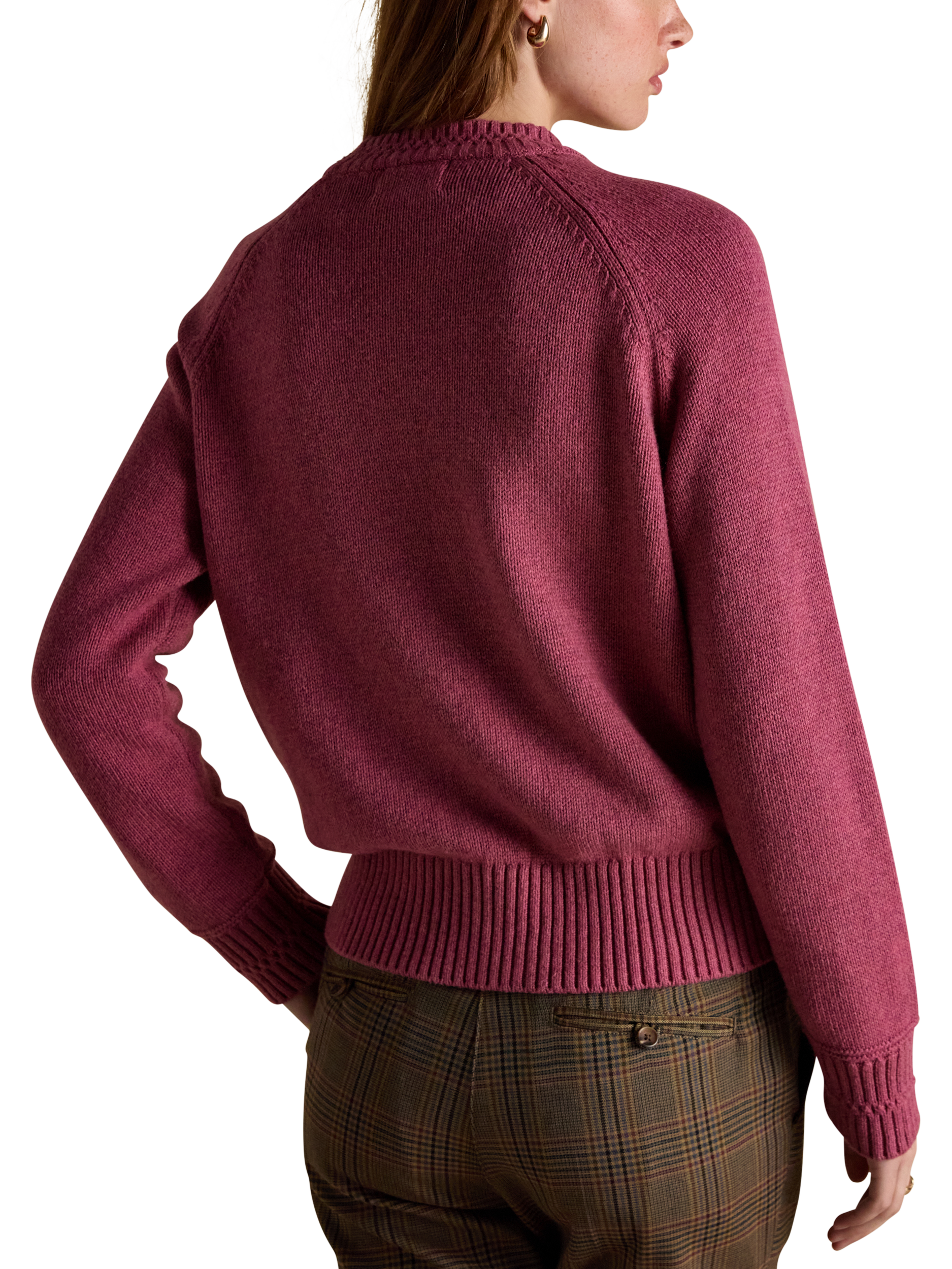 Product image 3 of 7, which shows Joules Jeep Crew Neck Jumper, Pink, XS