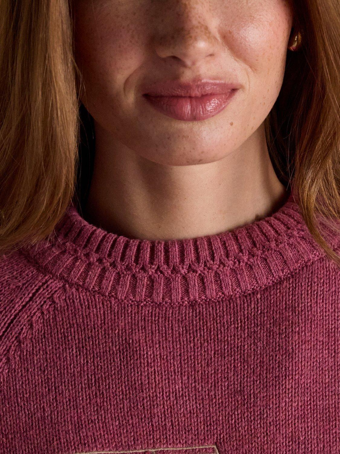 Product image 6 of 7, which shows Joules Jeep Crew Neck Jumper, Pink, XS