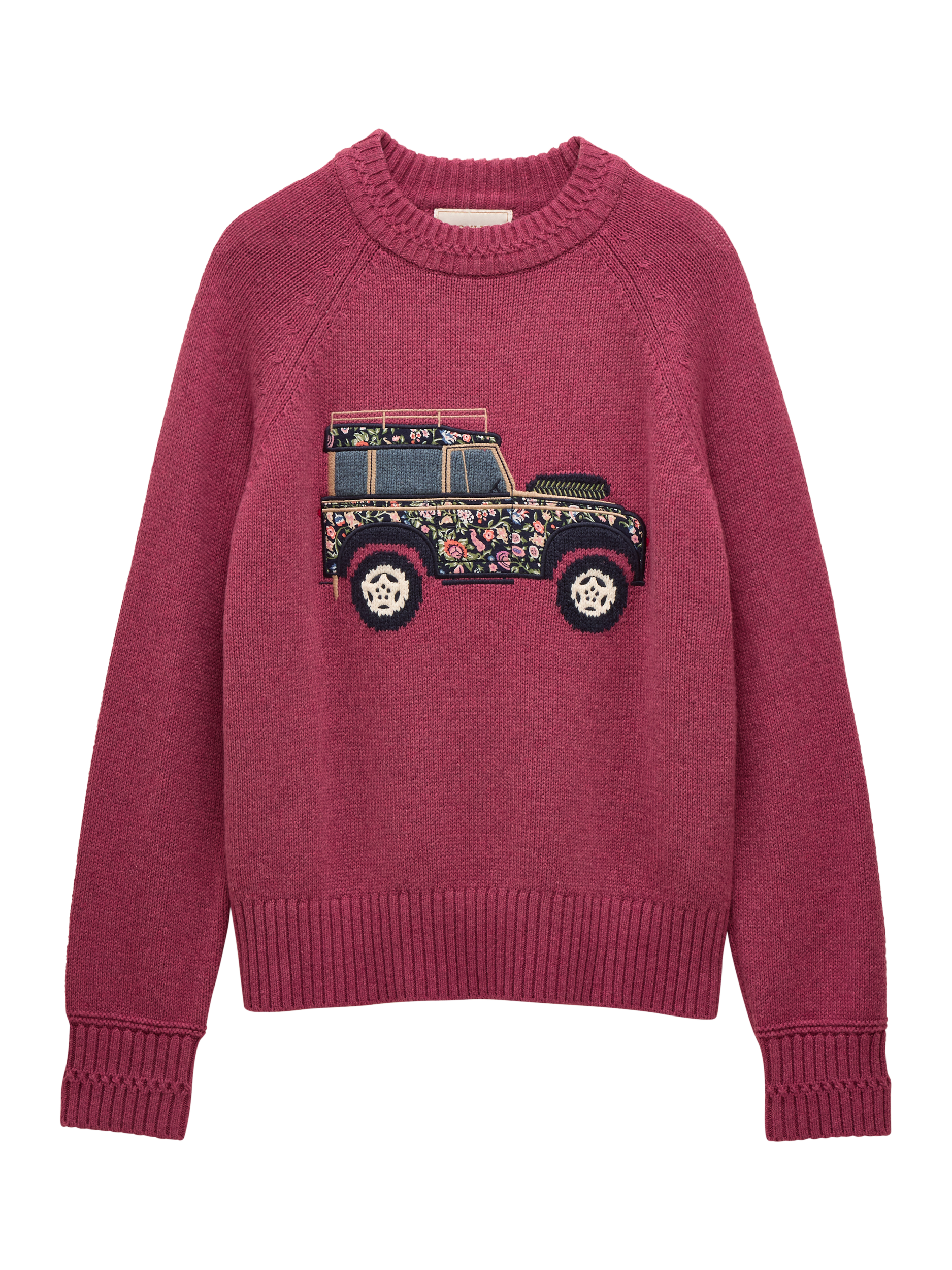 Product image 7 of 7, which shows Joules Jeep Crew Neck Jumper, Pink, XS