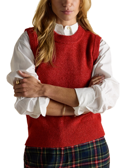 Joules Holly Knitted Tank Top, Red