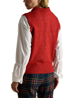 Joules Holly Knitted Tank Top - view 2, Red