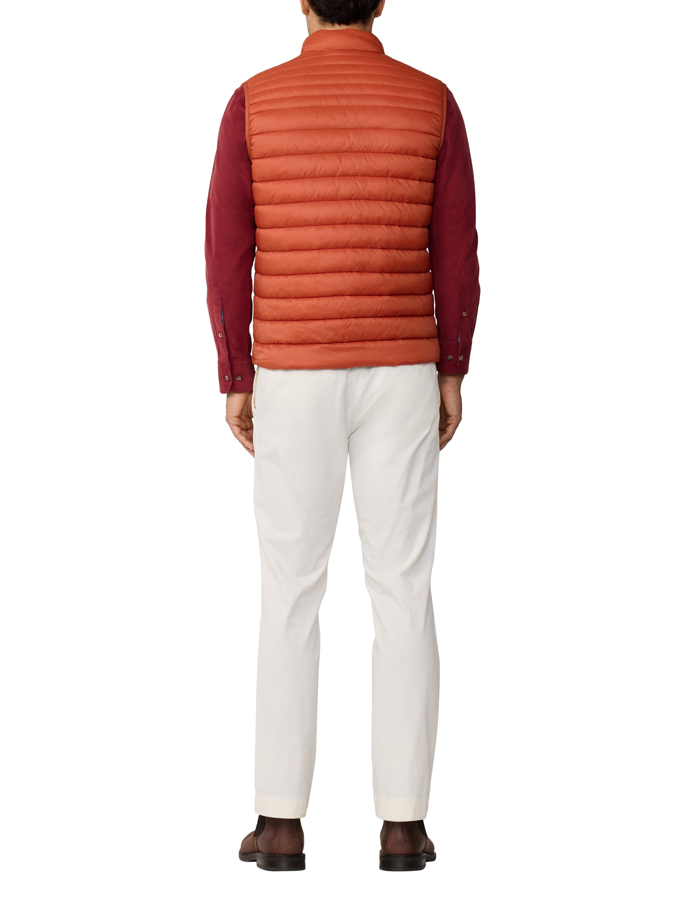 Product image 3 of 6, which shows Hackett London Tailored Waistcoat, Burnt Orange, XXL