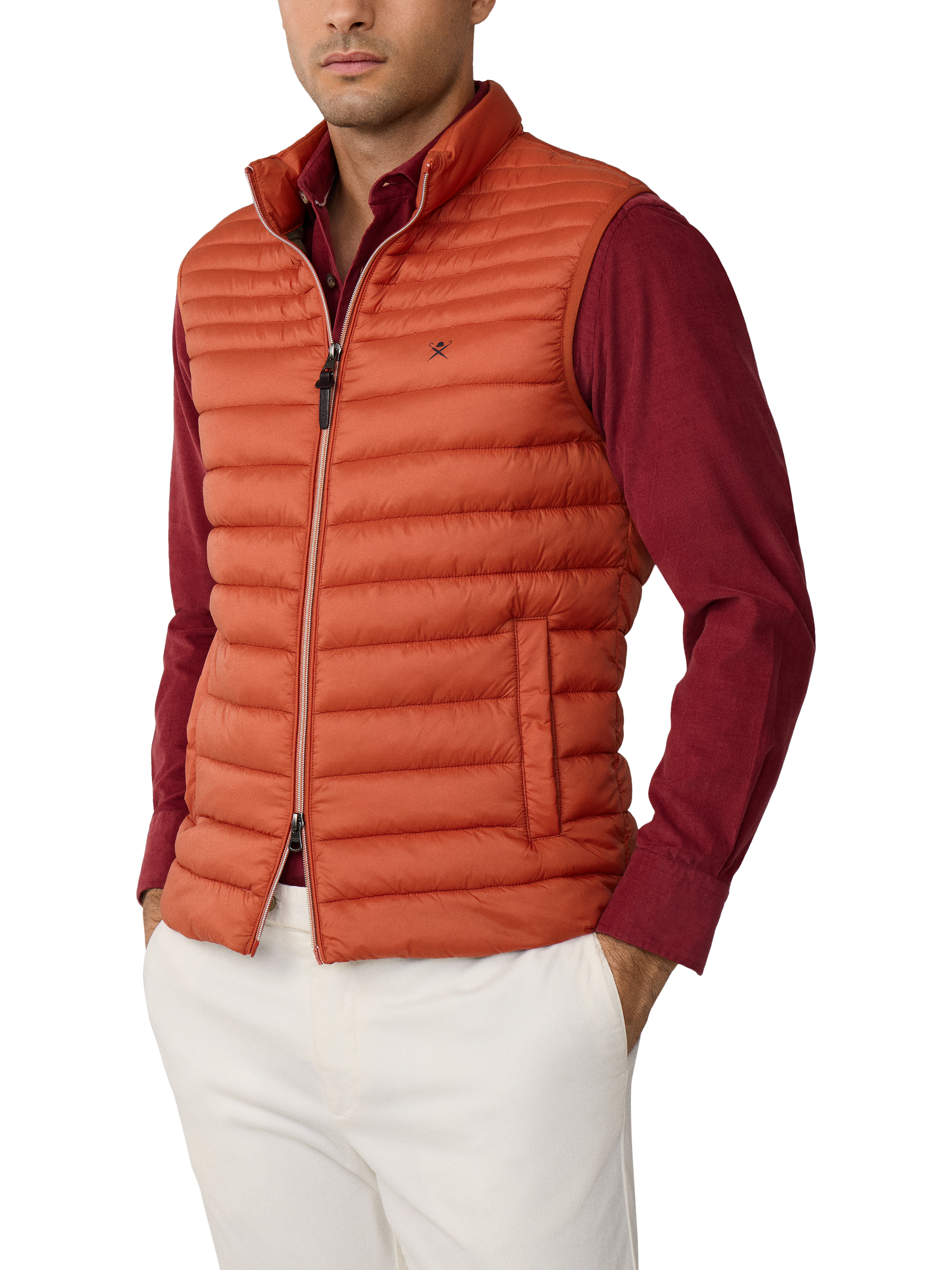 Product image 5 of 6, which shows Hackett London Tailored Waistcoat, Burnt Orange, XXL