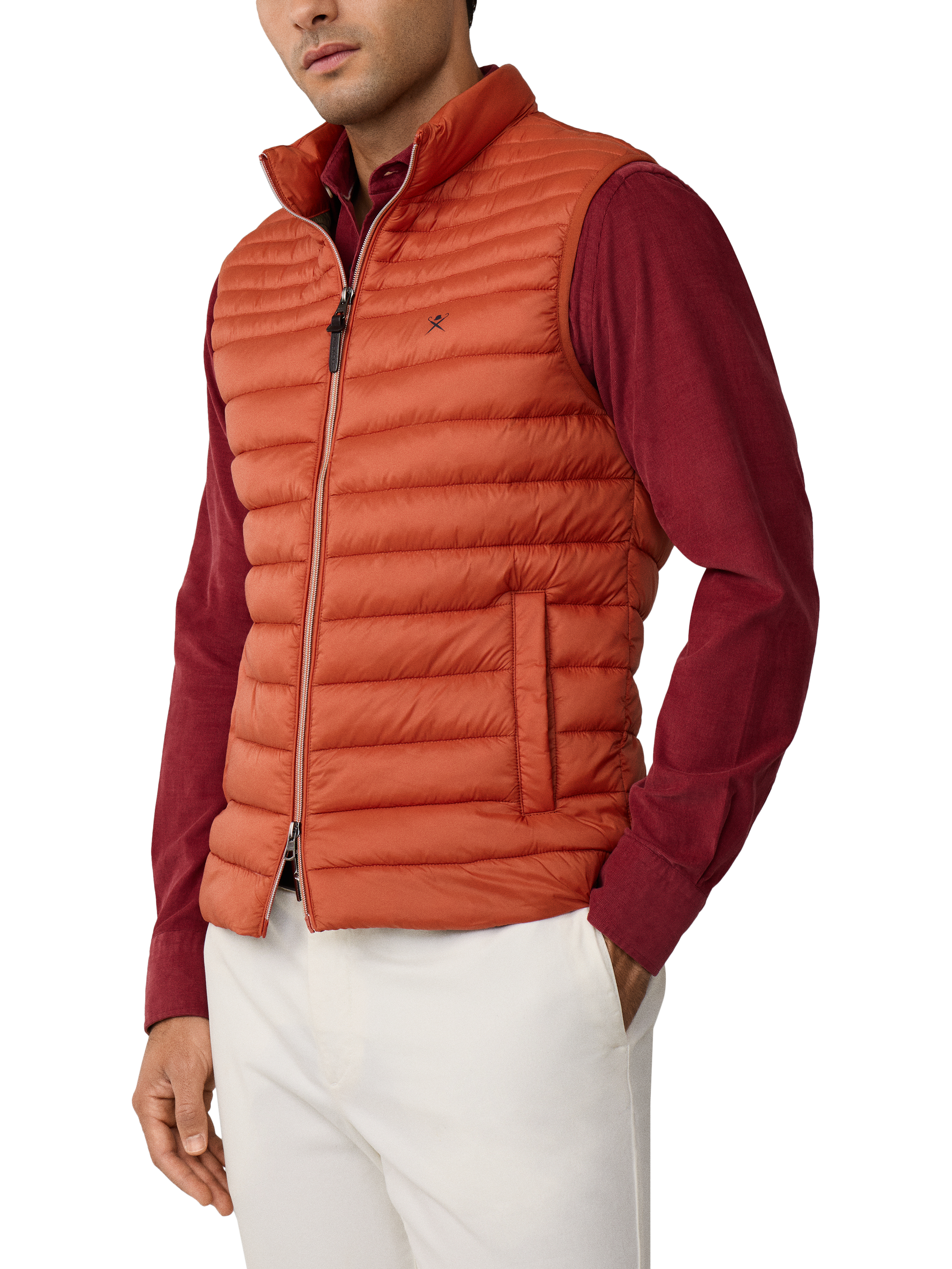 Product image 6 of 6, which shows Hackett London Tailored Waistcoat, Burnt Orange, XXL