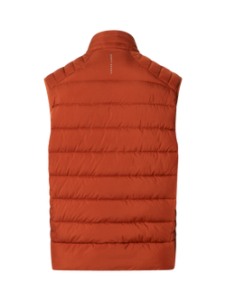 Hackett London Lightweight Padded Gilet, Terracotta Brown - view 2, Terracotta Brown
