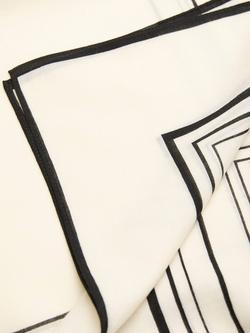 Mango Geometric Pure Wool Scarf, Light Beige - view 2, Light Beige