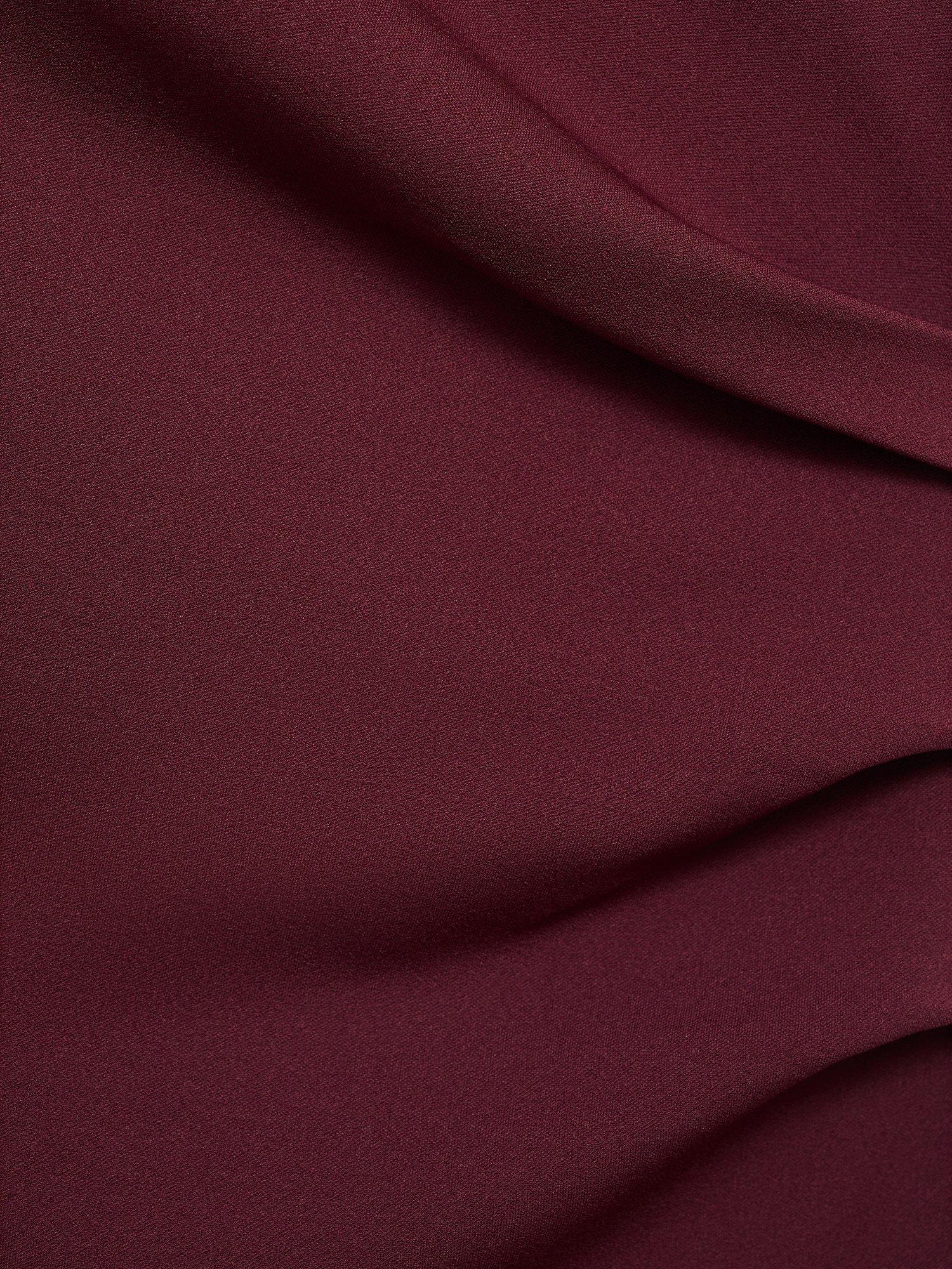 Product image 5 of 8, which shows Mango Belle Ruched Sleeveless Dress, Dark Red, 10