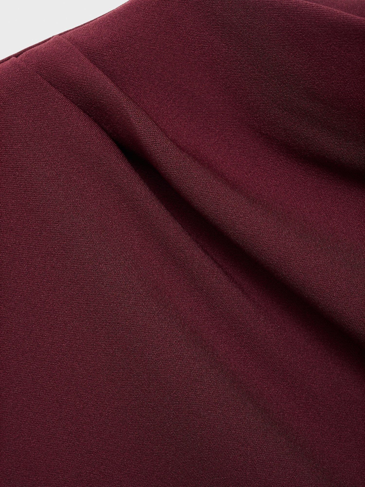 Product image 8 of 8, which shows Mango Belle Ruched Sleeveless Dress, Dark Red, 10