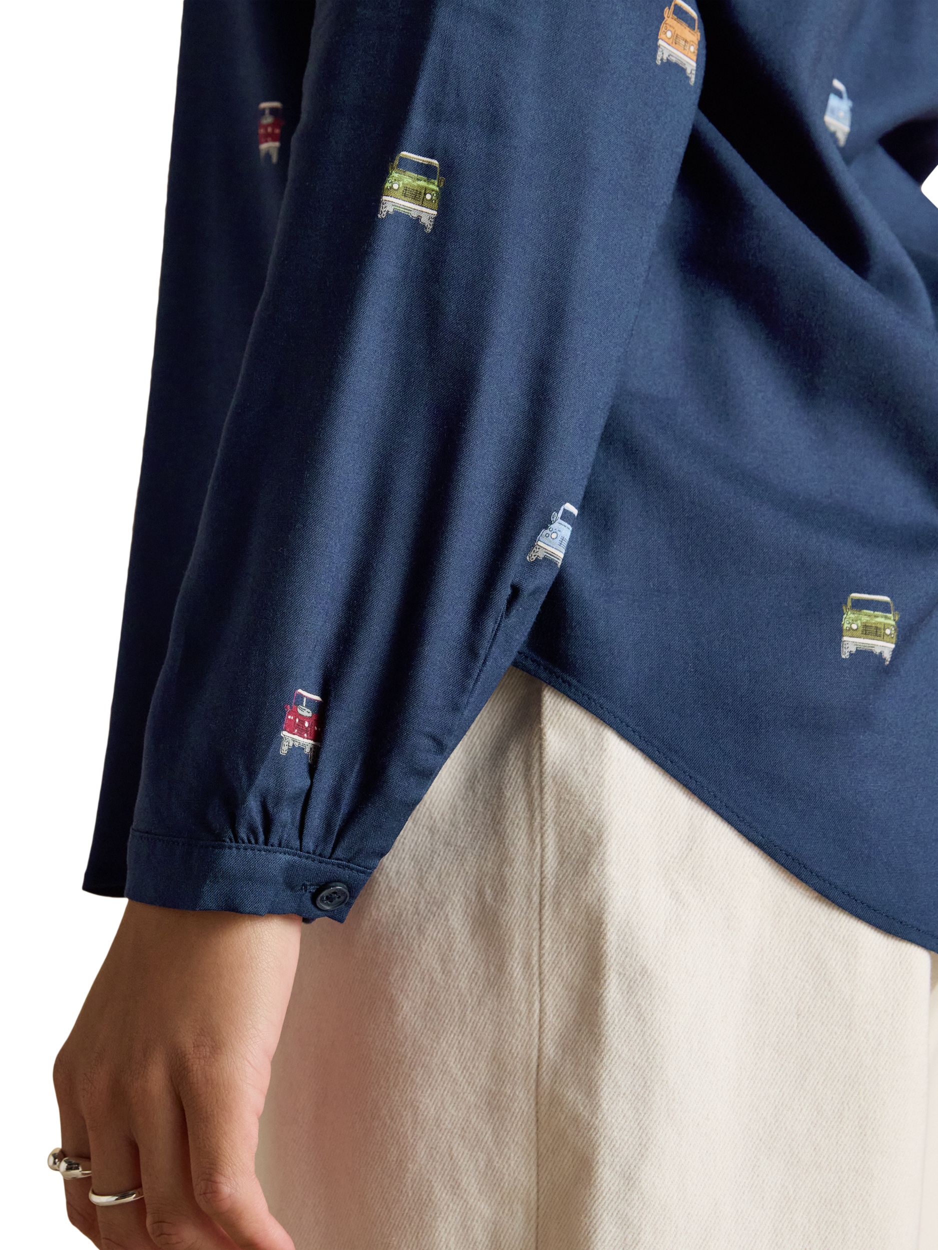Product image 5 of 8, which shows Joules 4X4 Printed Shirt, Navy/Multi, 6