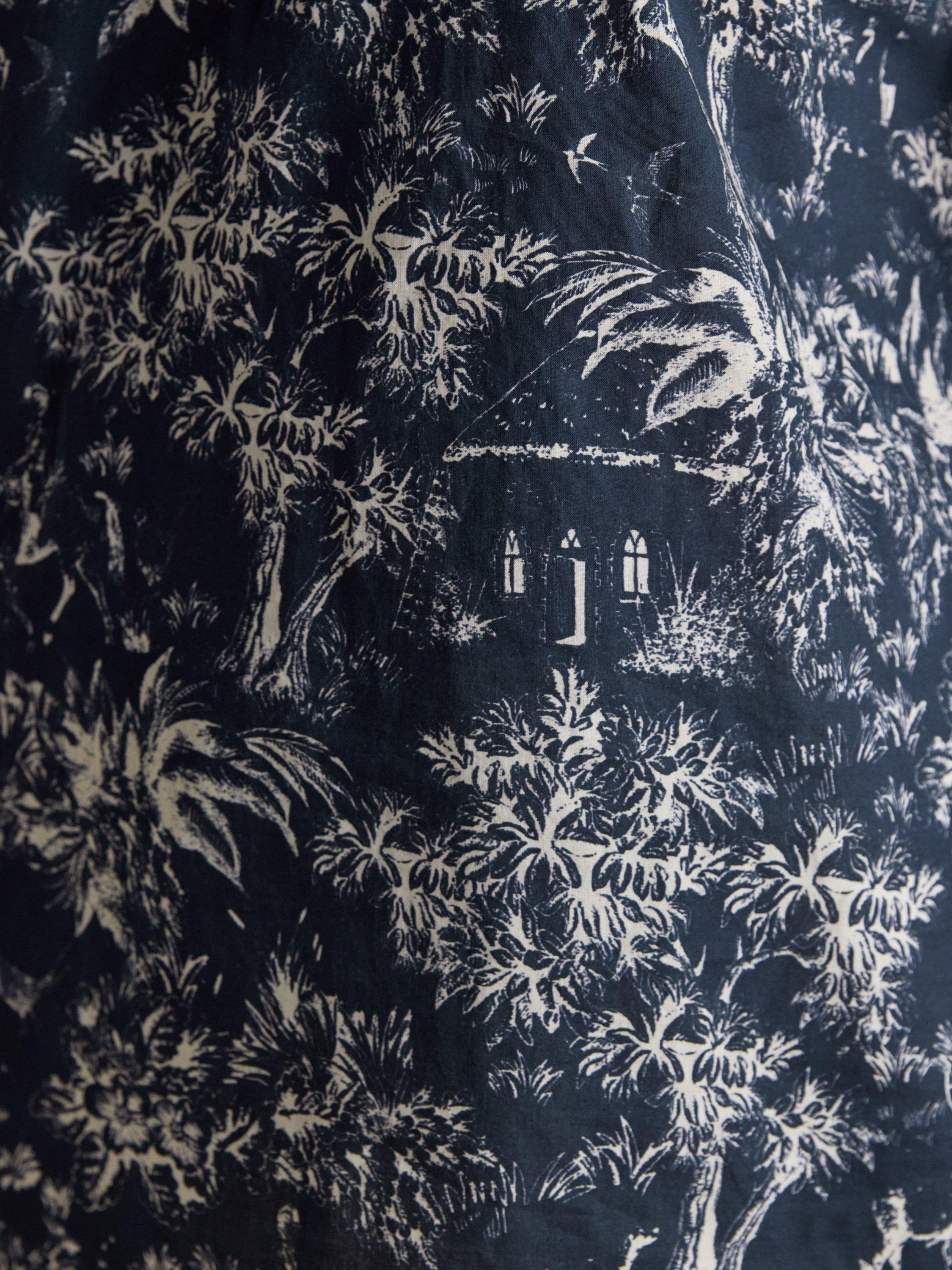 Product image 3 of 7, which shows Joules Ruffled Toile Shirt, Navy/Multi, 6