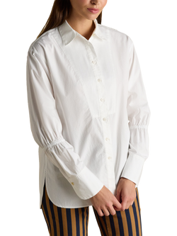 Joules Bib Detail Long Sleeve Shirt, White, White