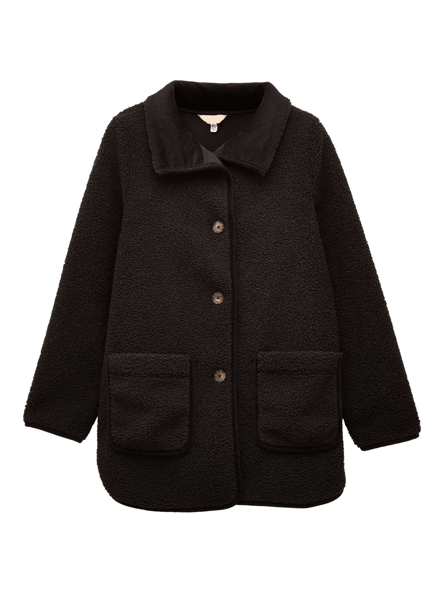 Product image 4 of 7, which shows Joules Longline Fleece Jacket, Black, 6